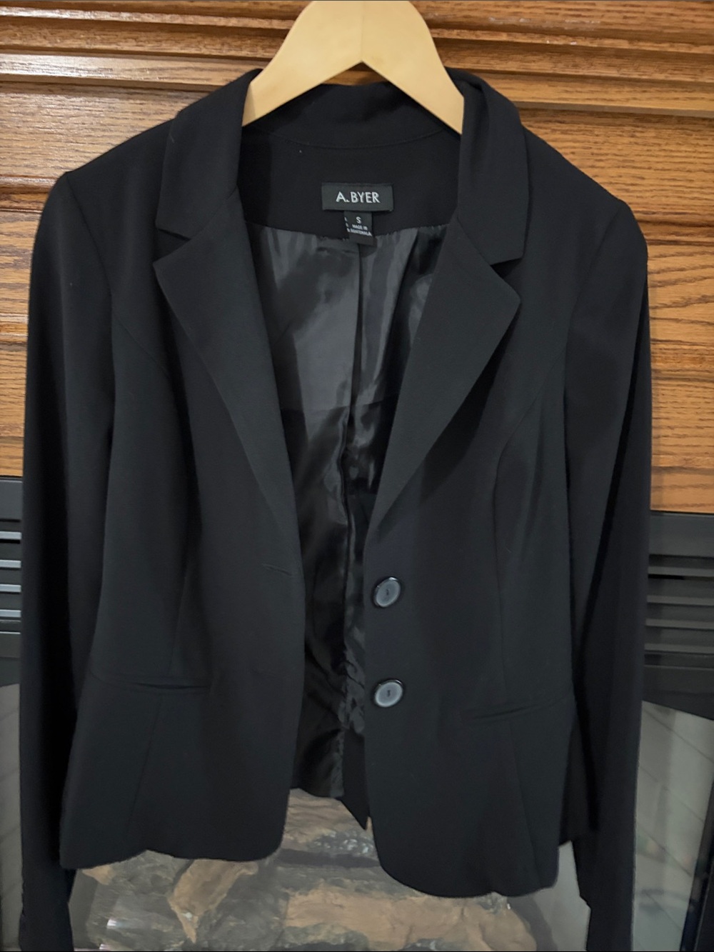 A. Byer Black Women's Tailored Blazer